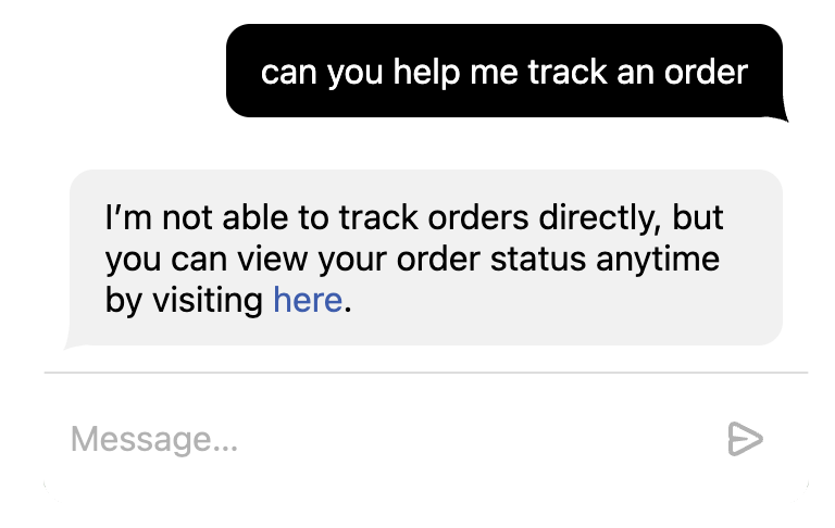 Sonos AI order tracking response